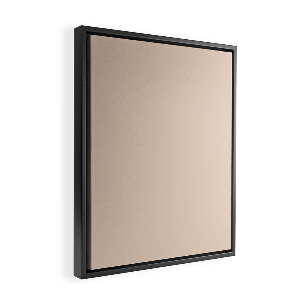Pale Neutral Blush Buff Cream Solid Framed Canvas Print Gallery Image 2