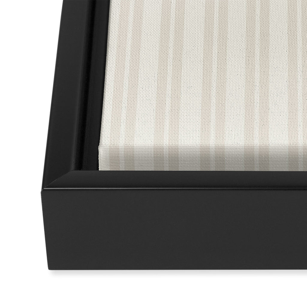 Pale Neutral Classic Double Stripe Pattern  Framed Canvas Print Gallery Image 3