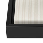 Pale Neutral Classic Double Stripe Pattern  Framed Canvas Print Gallery Image 3