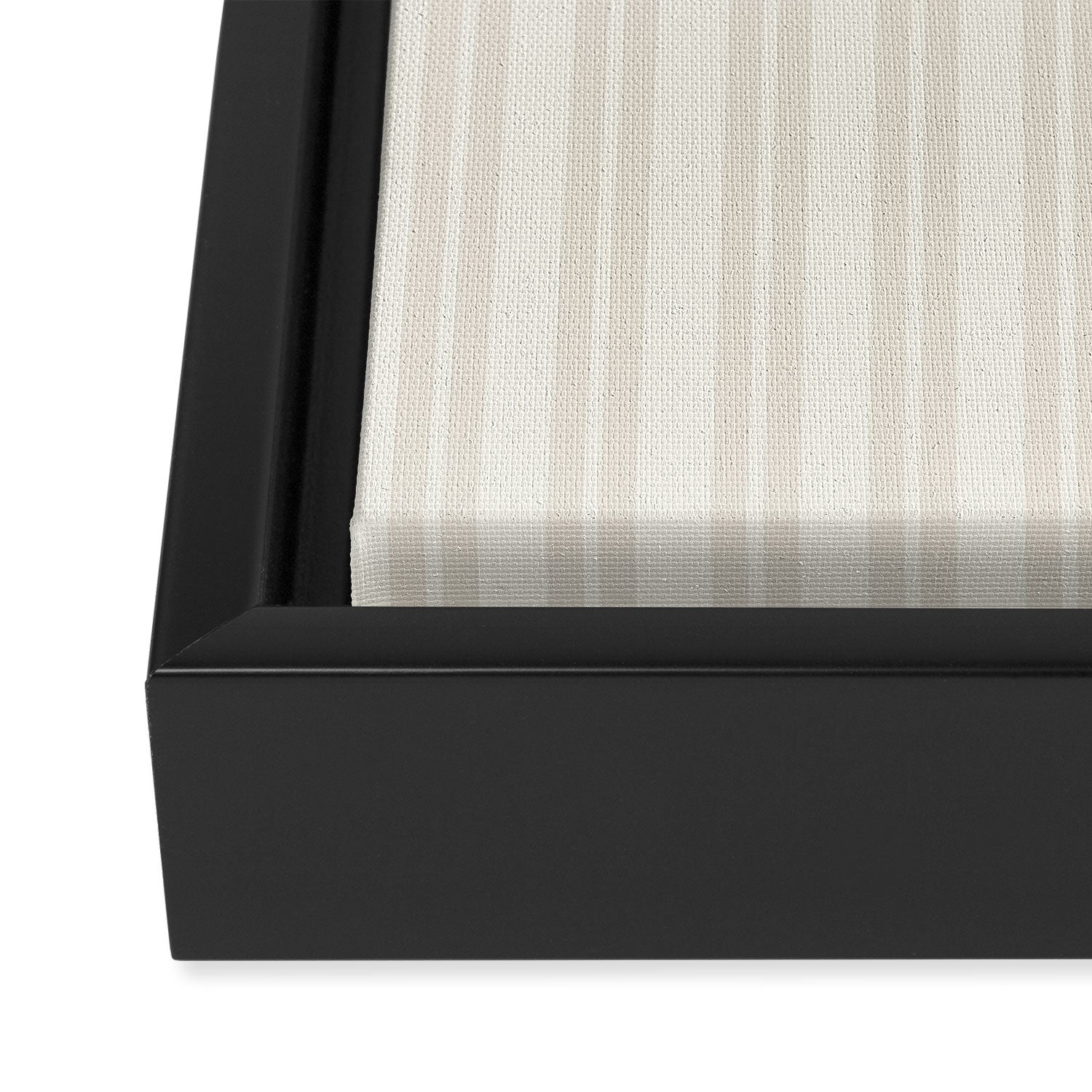 Pale Neutral Classic Double Stripe Pattern  Framed Canvas Print Gallery Image 3