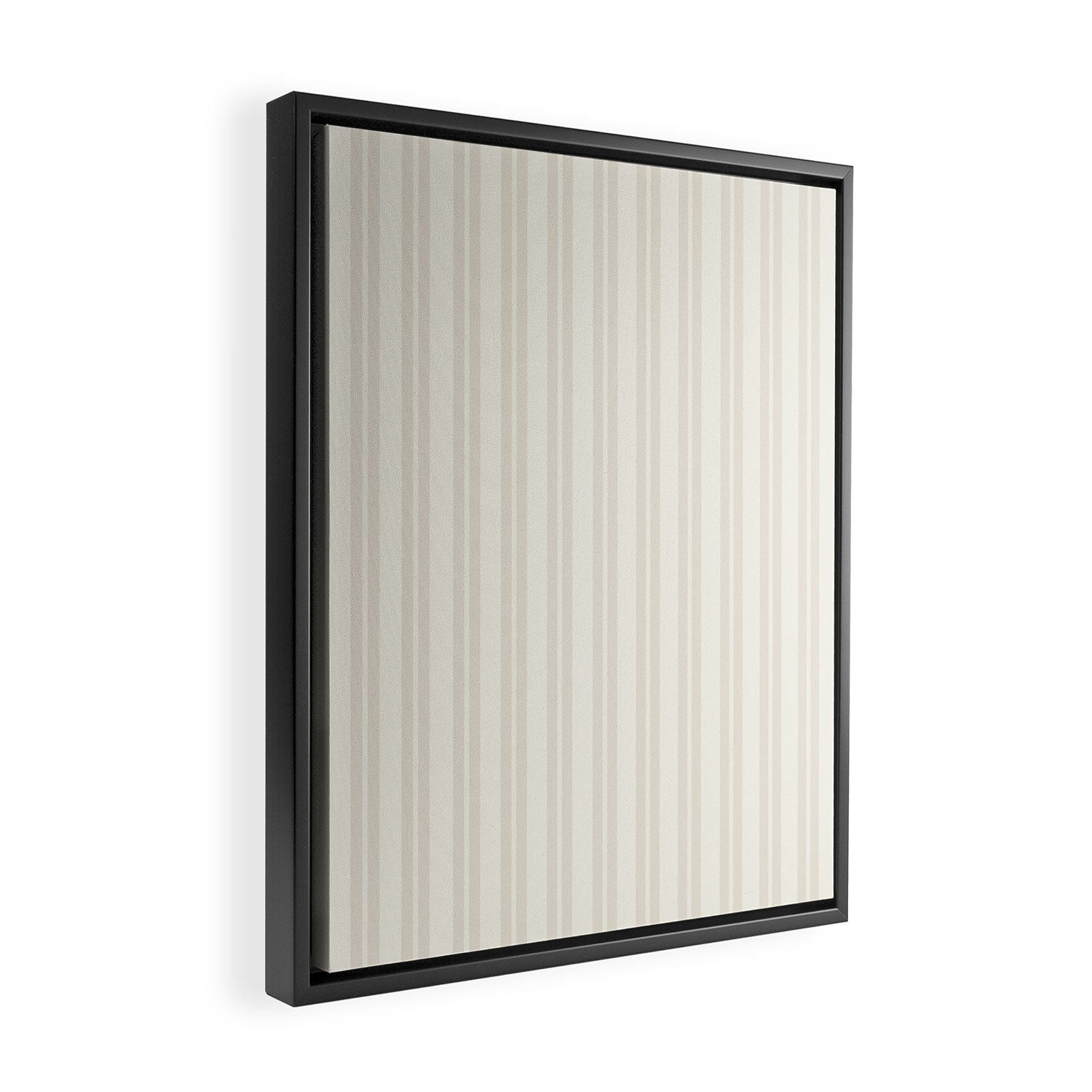Pale Neutral Classic Double Stripe Pattern  Framed Canvas Print Gallery Image 2