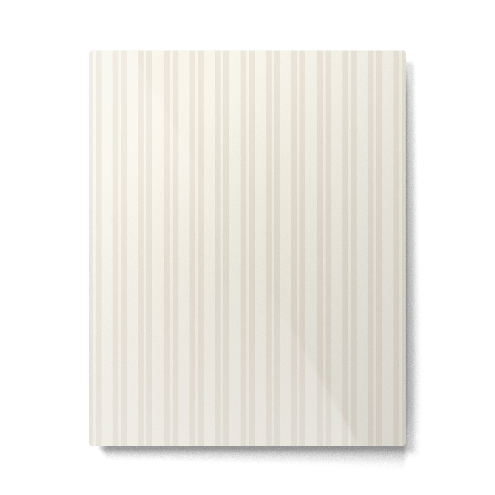 Pale Neutral Classic Double Stripe Pattern  Metal Print Gallery Image 6