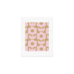 Pale Pink Jonnty Flowers Retro Minimal Floral Pattern Art Print Gallery Image 1