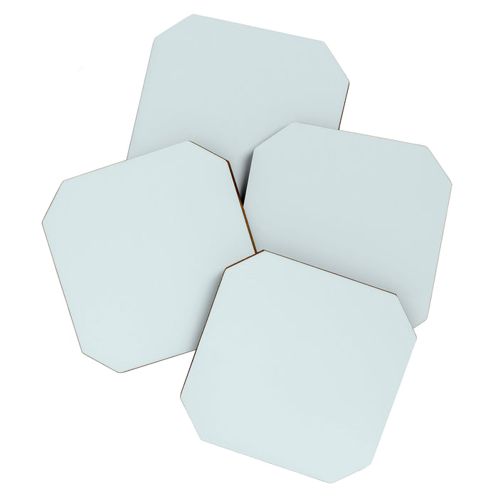 Pale Powder Blue Light Ice Blue Solid Color Coaster Gallery Image 1
