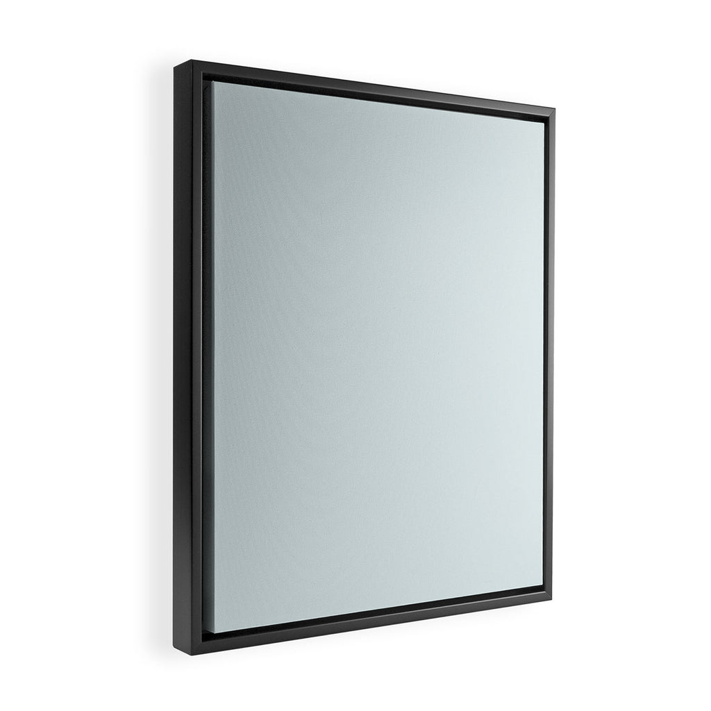 Pale Powder Blue Light Ice Blue Solid Color Framed Canvas Print Gallery Image 2