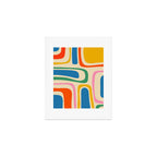 Palm Springs Colorful Abstract Pattern Blue Green Orange Yellow Pink Beige Art Print Gallery Image 1