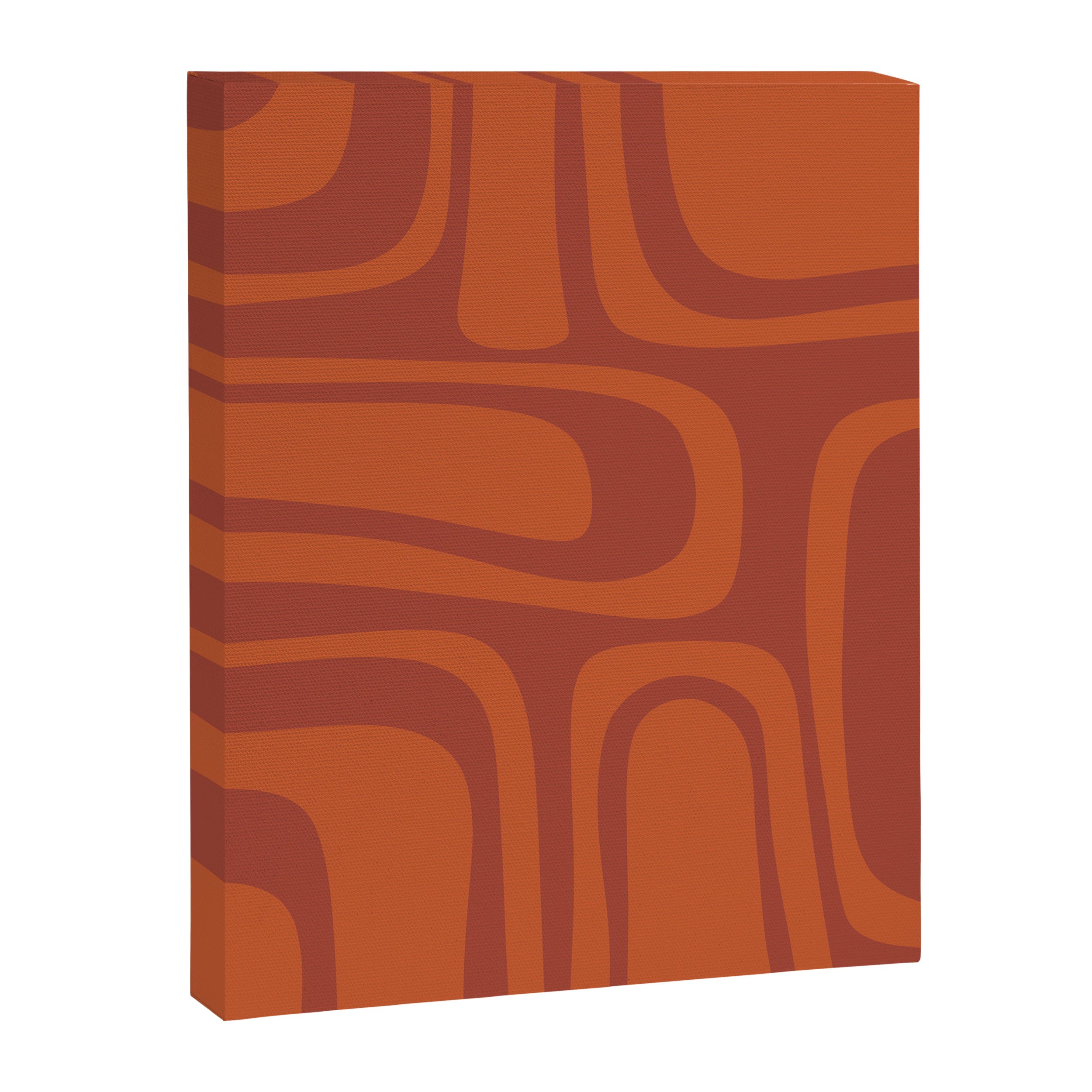 Palm Springs Mid Century Modern Abstract in Mid Mod Burnt Orange Canvas Print Gallery Image 8