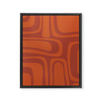 Palm Springs Mid Century Modern Abstract in Mid Mod Burnt Orange Framed Canvas Print Gallery Image 8
