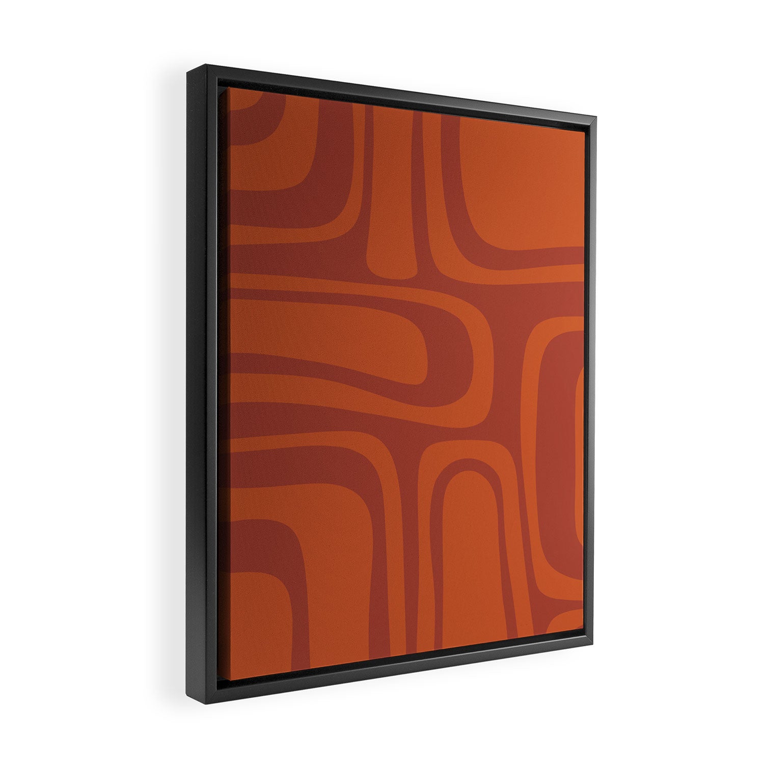 Palm Springs Mid Century Modern Abstract in Mid Mod Burnt Orange Framed Canvas Print Gallery Image 2