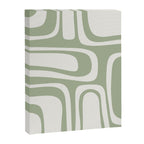 Palm Springs Mid Century Modern Abstract in Sage Green and Nearly White Canvas Print Gallery Image 8