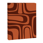 Palm Springs Mid Century Modern Abstract Pattern in Mid Mod Dark Orange Tones Canvas Print Gallery Image 8