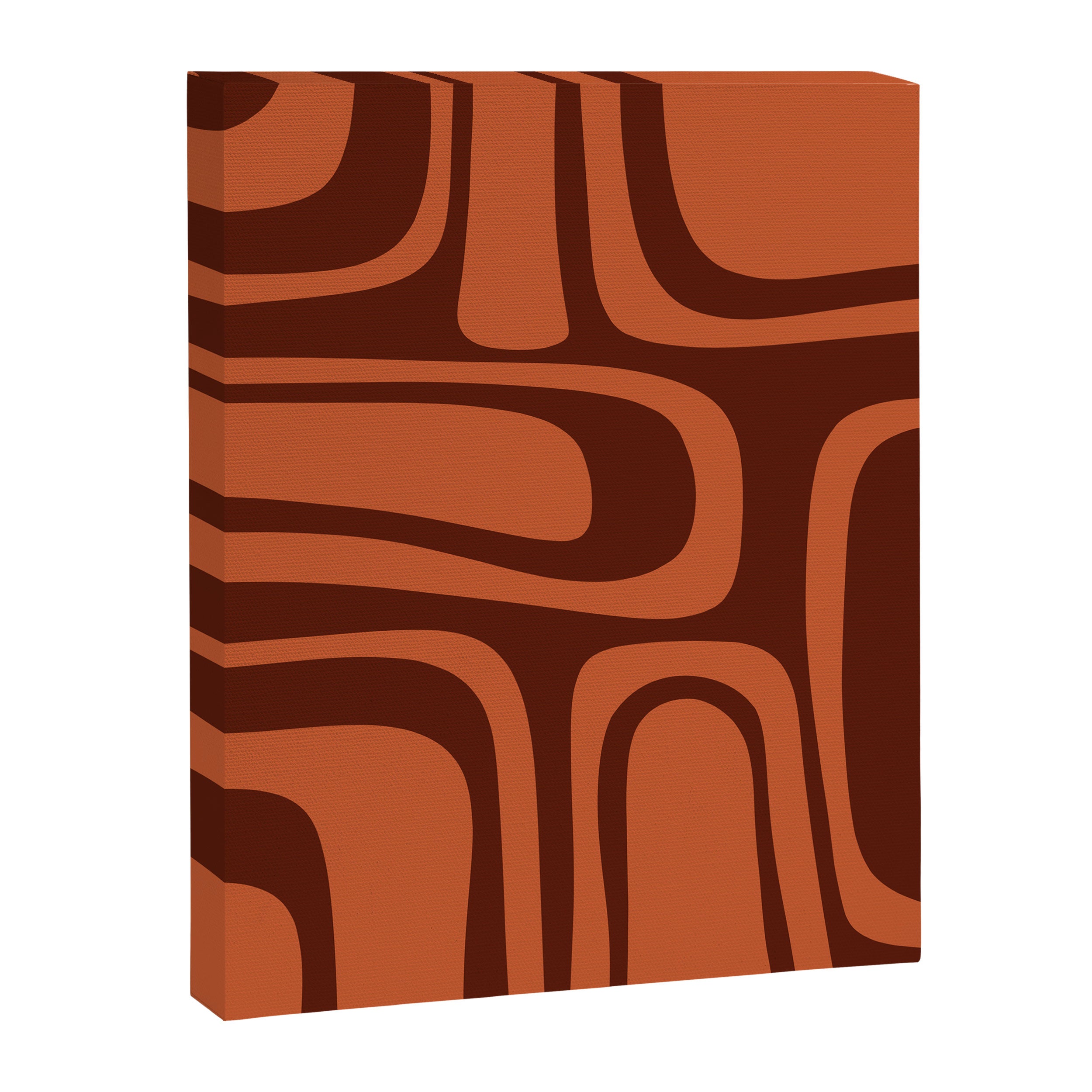 Palm Springs Mid Century Modern Abstract Pattern in Mid Mod Dark Orange Tones Canvas Print Gallery Image 8