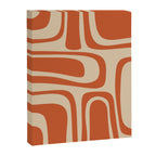 Palm Springs - Mid Century Modern Abstract Pattern in Mid Mod Orange and Beige Canvas Print Gallery Image 8