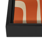 Palm Springs - Mid Century Modern Abstract Pattern in Mid Mod Orange and Beige Framed Canvas Print Gallery Image 3
