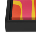 Palm Springs Mid Century Modern Abstract Pattern in Retro Bright Yellow, Hot Pink, and Orange-Red Framed Canvas Print Gallery Image 3
