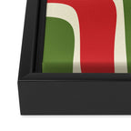 Palm Springs Mid Century Modern Abstract Pattern in Retro Christmas Green Red Cream Framed Canvas Print Gallery Image 3