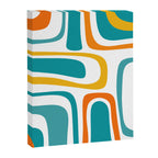 Palm Springs Mid Century Modern Abstract Pattern Orange Mustard Turquoise White Canvas Print Gallery Image 8
