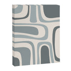Palm Springs Midcentury Mod Abstract Pattern in Light Gray-Blue Tones and Cream Canvas Print Gallery Image 8