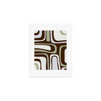 Palm Springs Mid-Century Modern Abstract in Brown, Sage, Light Gray, and Cream Art Print Gallery Image 1