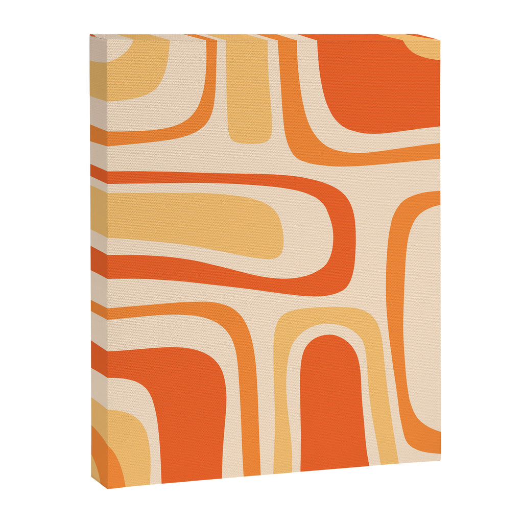 Palm Springs Midcentury Modern Abstract in Light Orange Tangerine Tones  Canvas Print Gallery Image 8