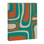 Palm Springs Midcentury Modern Abstract Pattern in Mid Mod Orange, Beige, and Turquoise Canvas Print Gallery Image 8