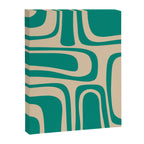 Palm Springs - Midcentury Modern Abstract Pattern in Mid Mod Turquoise Teal and Beige  Canvas Print Gallery Image 8