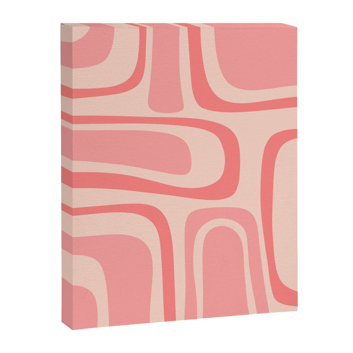 Palm Springs Midcentury Modern Abstract Pattern in Pink Canvas Print Gallery Image 1