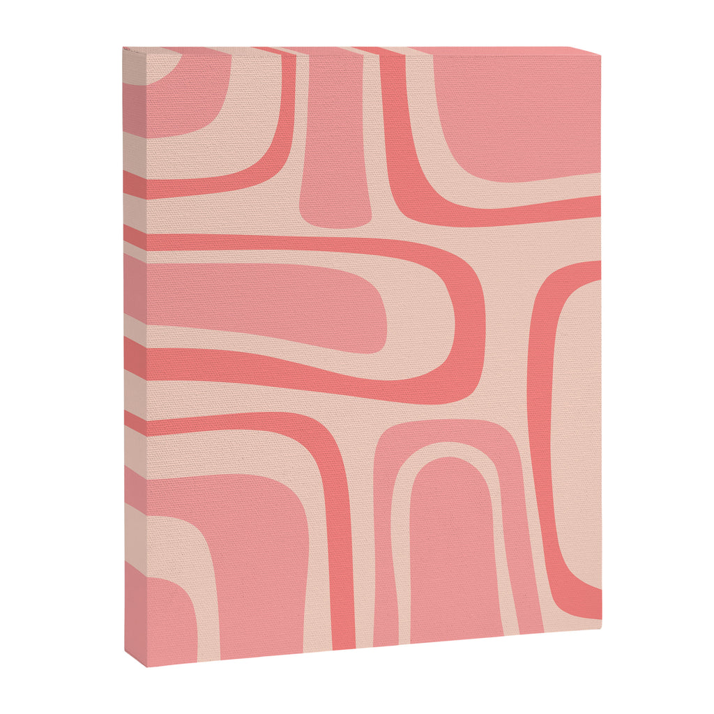 Palm Springs Midcentury Modern Abstract Pattern in Pink Canvas Print Gallery Image 8