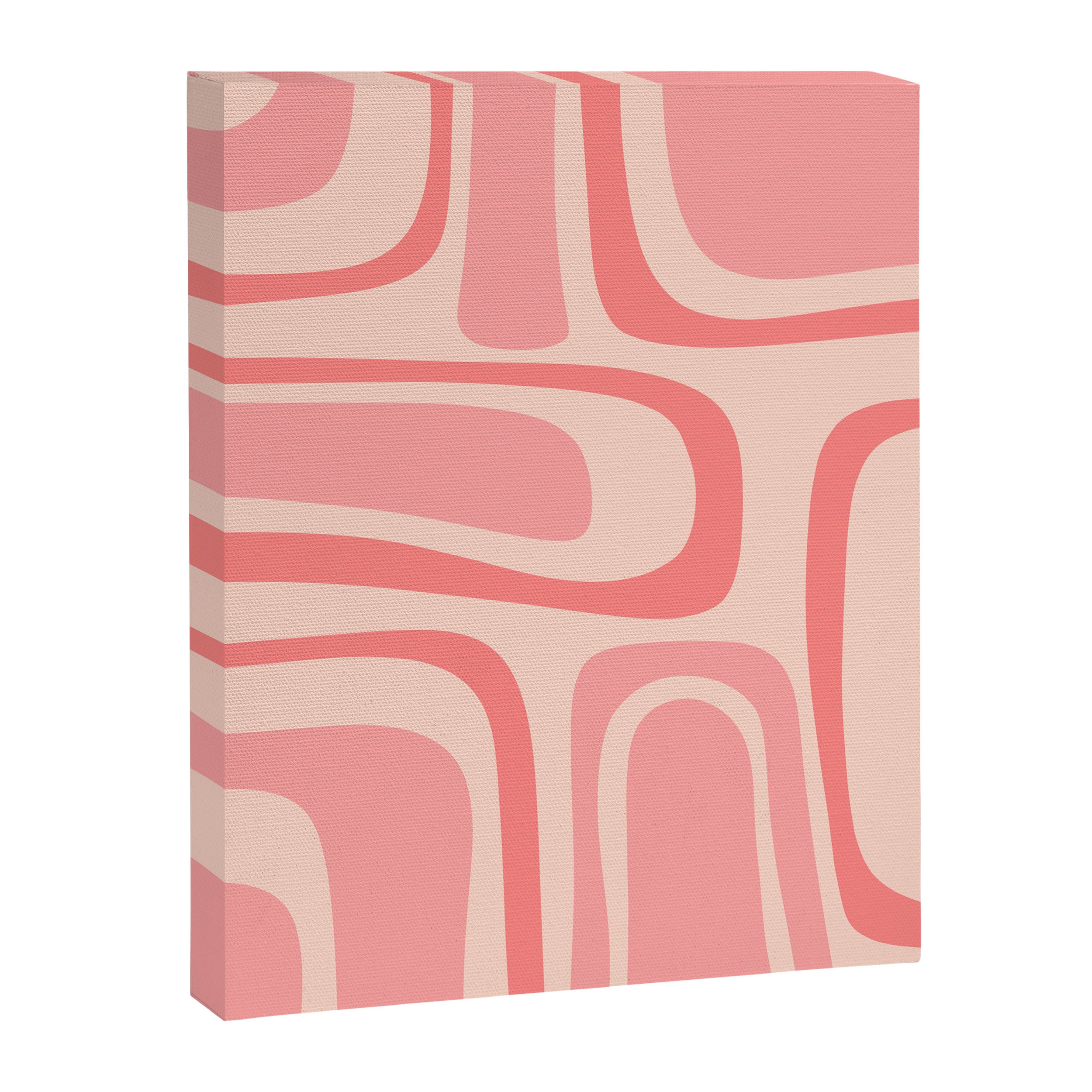 Palm Springs Midcentury Modern Abstract Pattern in Pink Canvas Print Gallery Image 8