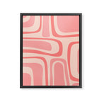 Palm Springs Midcentury Modern Abstract Pattern in Pink Framed Canvas Print Gallery Image 8