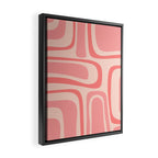 Palm Springs Midcentury Modern Abstract Pattern in Pink Framed Canvas Print Gallery Image 2