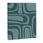 Palm Springs Midcentury Modern Abstract Pattern in Steel Blue Canvas Print Gallery Image 8