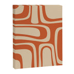 Palm Springs - Midcentury Modern Retro Pattern in Mid Mod Beige and Burnt Orange Canvas Print Gallery Image 8
