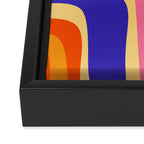 Palm Springs Retro Mid Century Modern Colourful Abstract Pattern Yellow Orange Pink Blue Green Framed Canvas Print Gallery Image 3