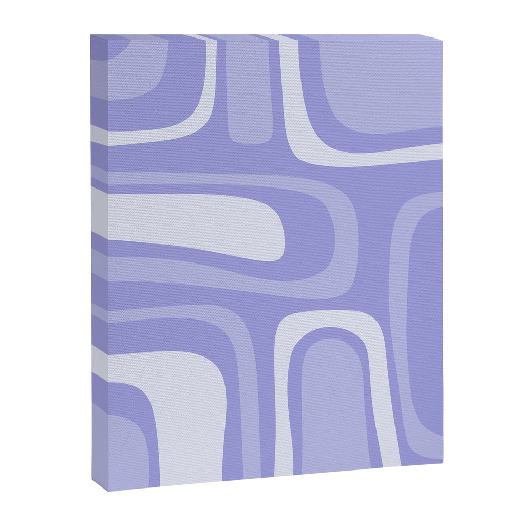 Palm Springs Retro Modern Abstract Pattern in Lavender Light Purple Canvas Print Gallery Image 8