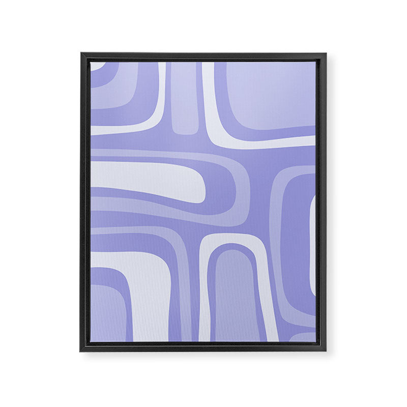 Palm Springs Retro Modern Abstract Pattern in Lavender Light Purple Framed Canvas Print Gallery Image 8
