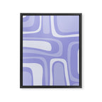 Palm Springs Retro Modern Abstract Pattern in Lavender Light Purple Framed Canvas Print Gallery Image 8