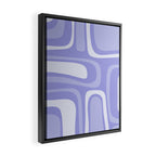 Palm Springs Retro Modern Abstract Pattern in Lavender Light Purple Framed Canvas Print Gallery Image 2