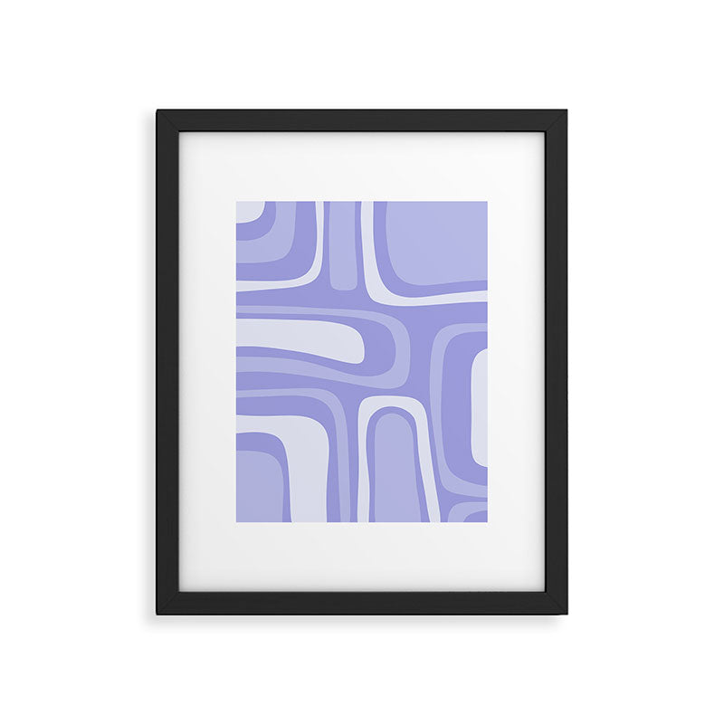 Palm Springs Retro Modern Abstract Pattern in Lavender Light Purple Framed Art Print Gallery Image 6