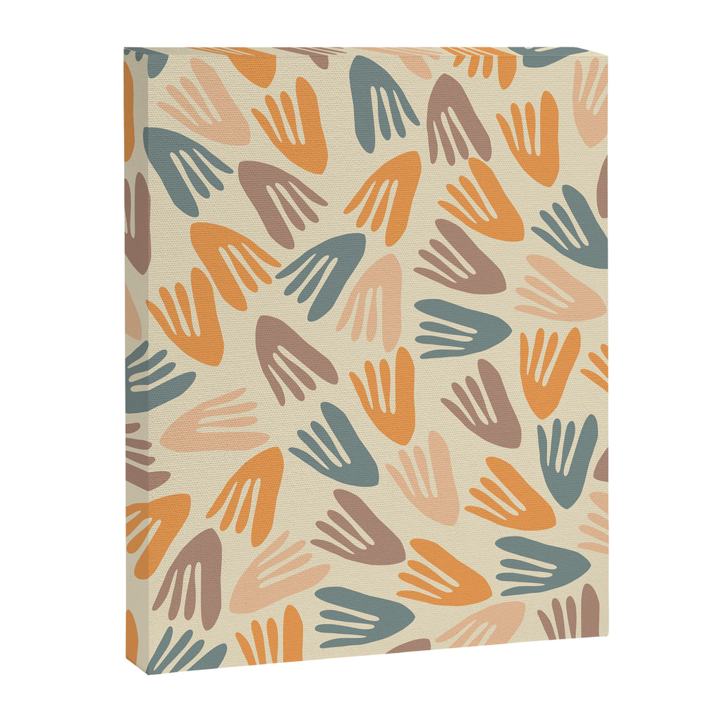 Papier Découpé Abstract Cutout Pattern Cream Beige Slate Orange Blush Taupe Canvas Print Gallery Image 8