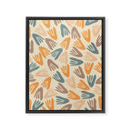 Papier Découpé Abstract Cutout Pattern Cream Beige Slate Orange Blush Taupe Framed Canvas Print Gallery Image 8