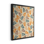 Papier Découpé Abstract Cutout Pattern Cream Beige Slate Orange Blush Taupe Framed Canvas Print Gallery Image 2