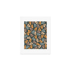 Papier Découpé Abstract Cutout Pattern Slate Blue Orange Blush Taupe Art Print Gallery Image 1