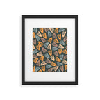 Papier Découpé Abstract Cutout Pattern Slate Blue Orange Blush Taupe Framed Art Print Gallery Image 6
