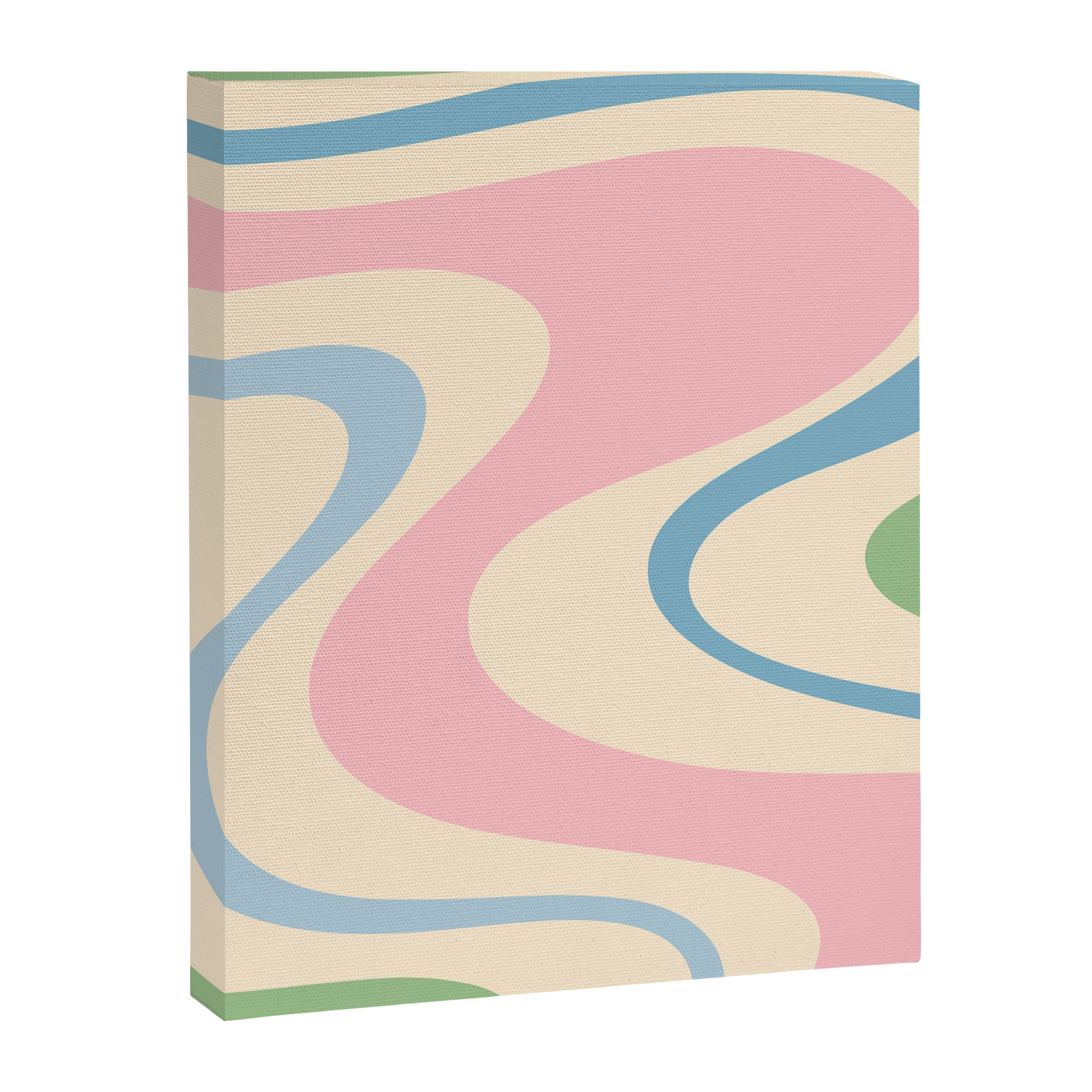 Pastel Abstract Trippy Dream Retro Contemporary Pattern Pink Blue Green Canvas Print Gallery Image 8