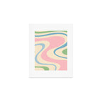 Pastel Abstract Trippy Dream Retro Contemporary Pattern Pink Blue Green Art Print Gallery Image 1