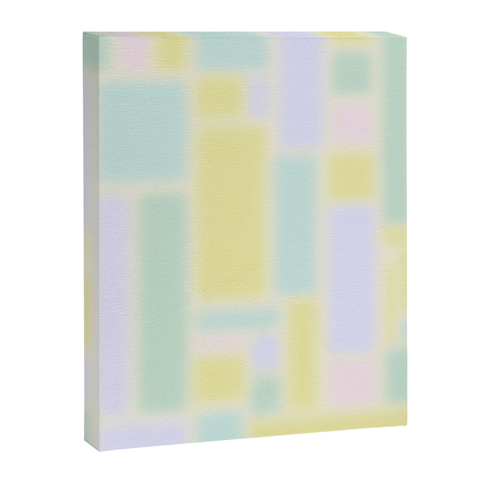 Pastel Fields Dreamy Light Minimal Abstract in Pale Pink Lavender Yellow Teal Tones Canvas Print Gallery Image 1