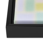 Pastel Fields Dreamy Light Minimal Abstract in Pale Pink Lavender Yellow Teal Tones Framed Canvas Print Gallery Image 3