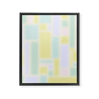 Pastel Fields Dreamy Light Minimal Abstract in Pale Pink Lavender Yellow Teal Tones Framed Canvas Print Gallery Image 8