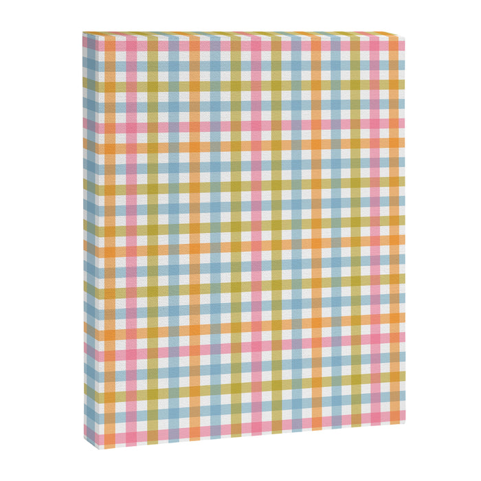 Pastel Gingham Plaid Multicolored Checkered Pattern Canvas Print Gallery Image 1